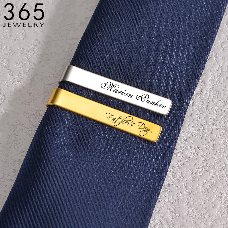 Stainless Steel Engraved Name  - Tie Bar Set Gift recensione e prezzo