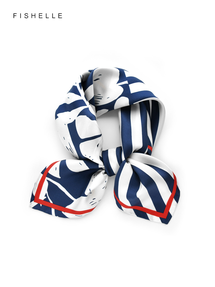 Blue white striped flower prin - Silk Tie Striped recensione e prezzo