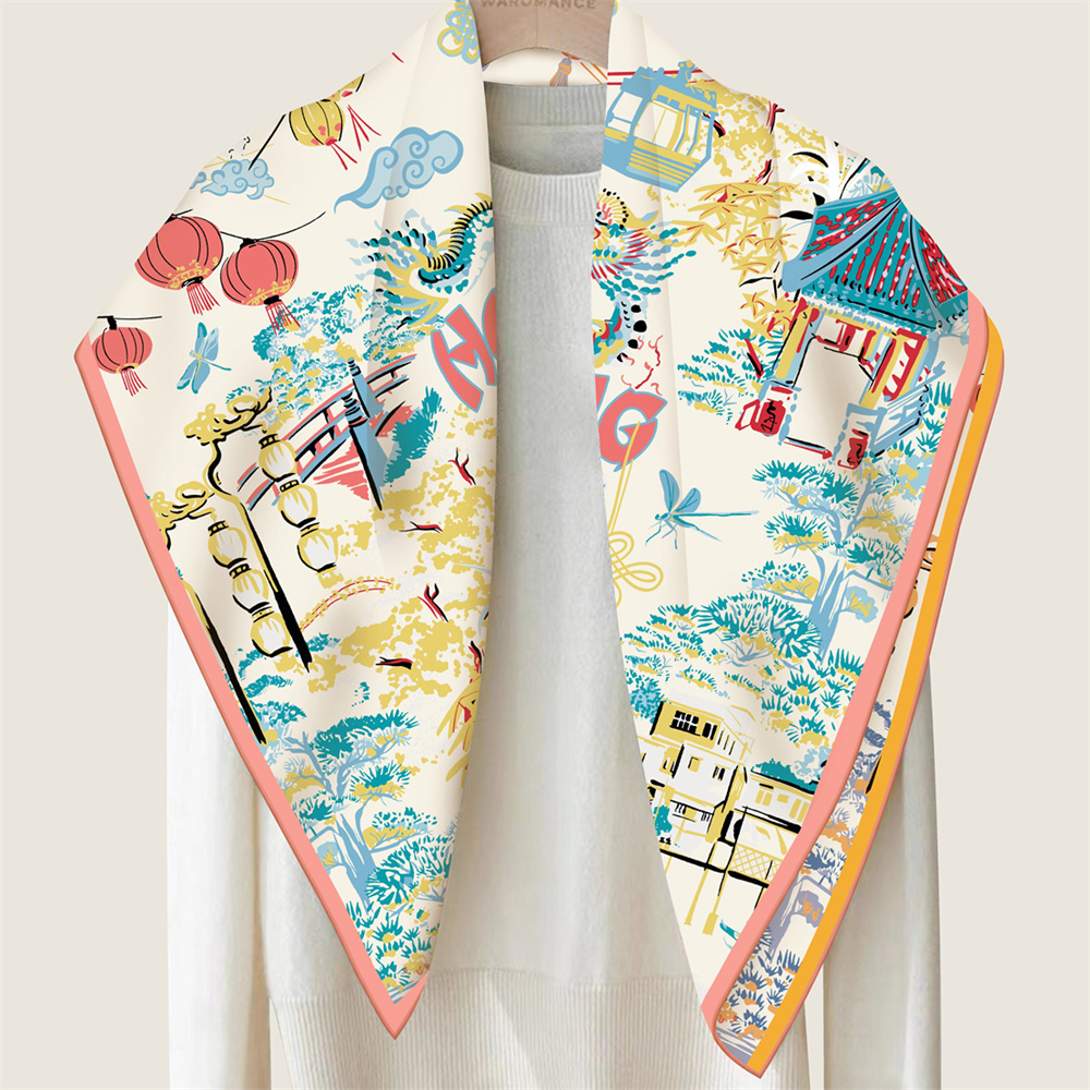 90CMTwill Silk Scarf Women Dou - Face Scarf Mask recensione e prezzo