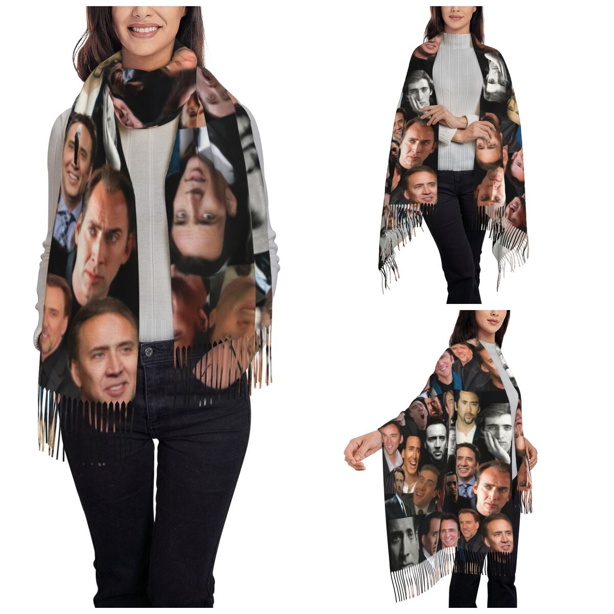 Nicolas Cage Colllage Shawl Wr - Pashmina Wrap Large recensione e prezzo