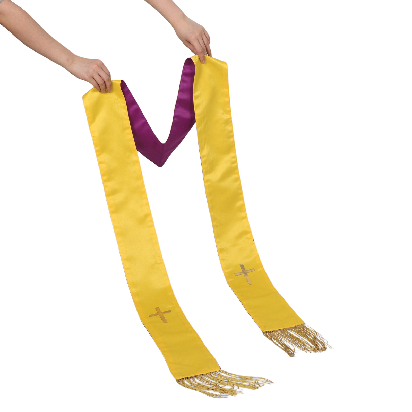 Dual Color Purple Gold Reversi - Stole Wedding Shawl recensione e prezzo