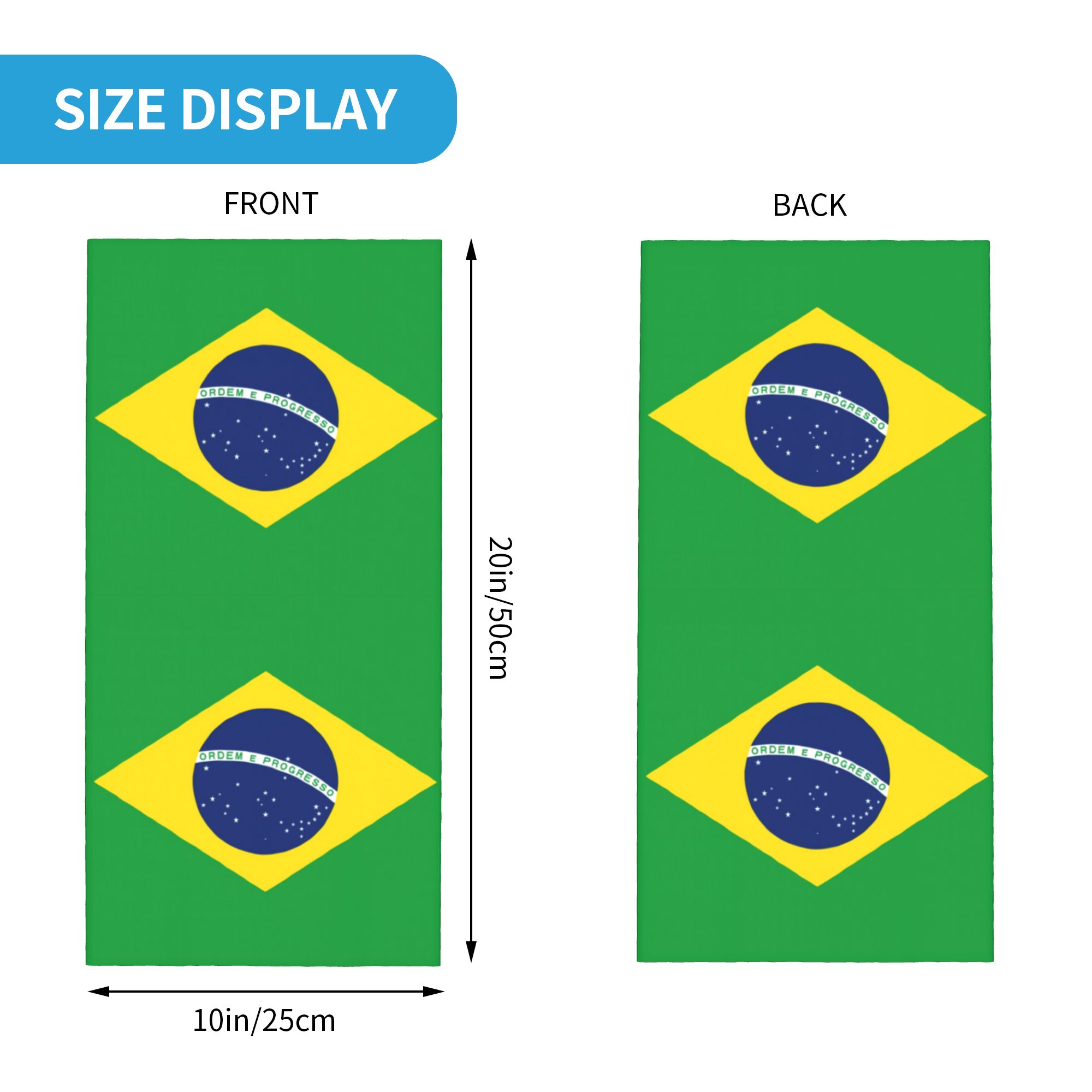 Custom Brazil Flag Bandana Nec - Neck Warmer Tube recensione e prezzo