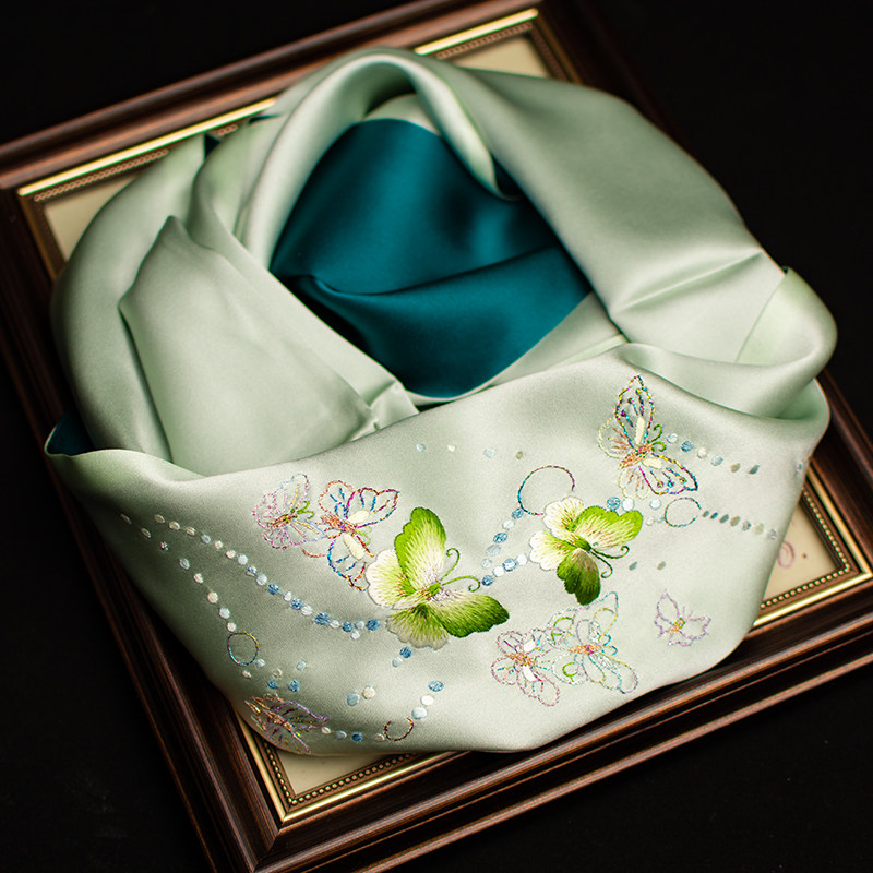 Pure Silk Suzhou Embroidery Sc - Silk Neck Scarf recensione e prezzo