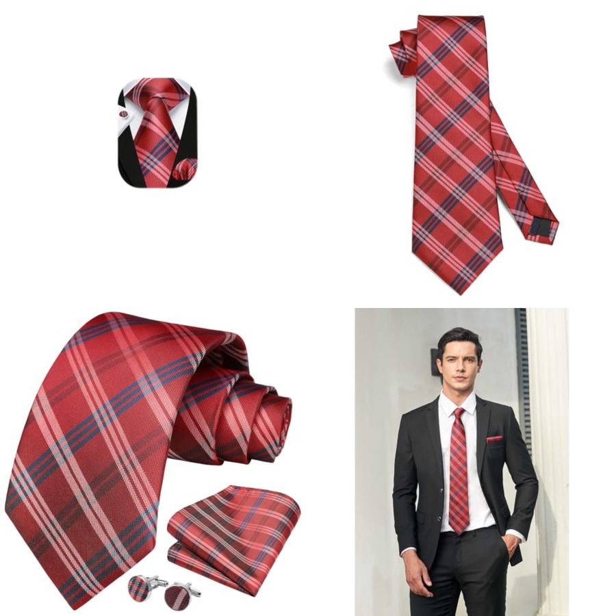 Mens Ties Set Stripe Plaid Tie - Silk Tie Striped recensione e prezzo