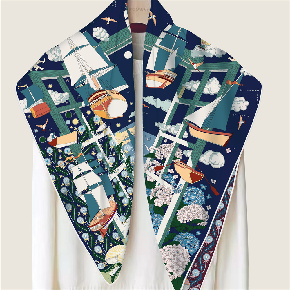 90CM Brand Silk Scarves Wraps  - Face Scarf Mask recensione e prezzo