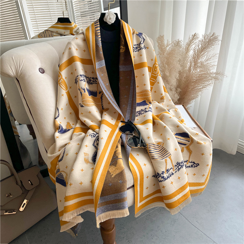 Luxury Horse Print Thick Cashm - Woven Scarf Blanket recensione e prezzo