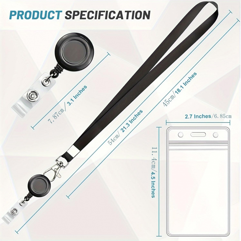 4PCS Lanyard Black Retractable - Lanyard Badge Holder recensione e prezzo
