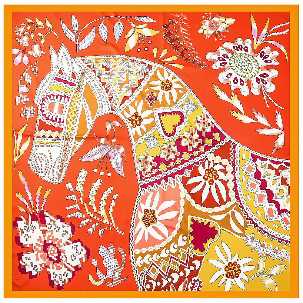 130cm Brand Women Scarves Desi - Silk Neck Scarf recensione e prezzo