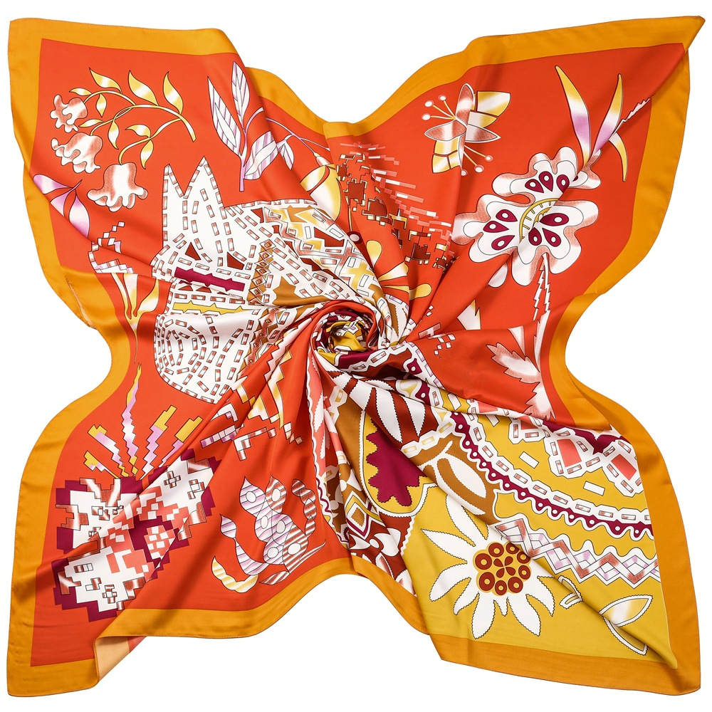 130cm Brand Women Scarves Desi - Silk Neck Scarf recensione e prezzo