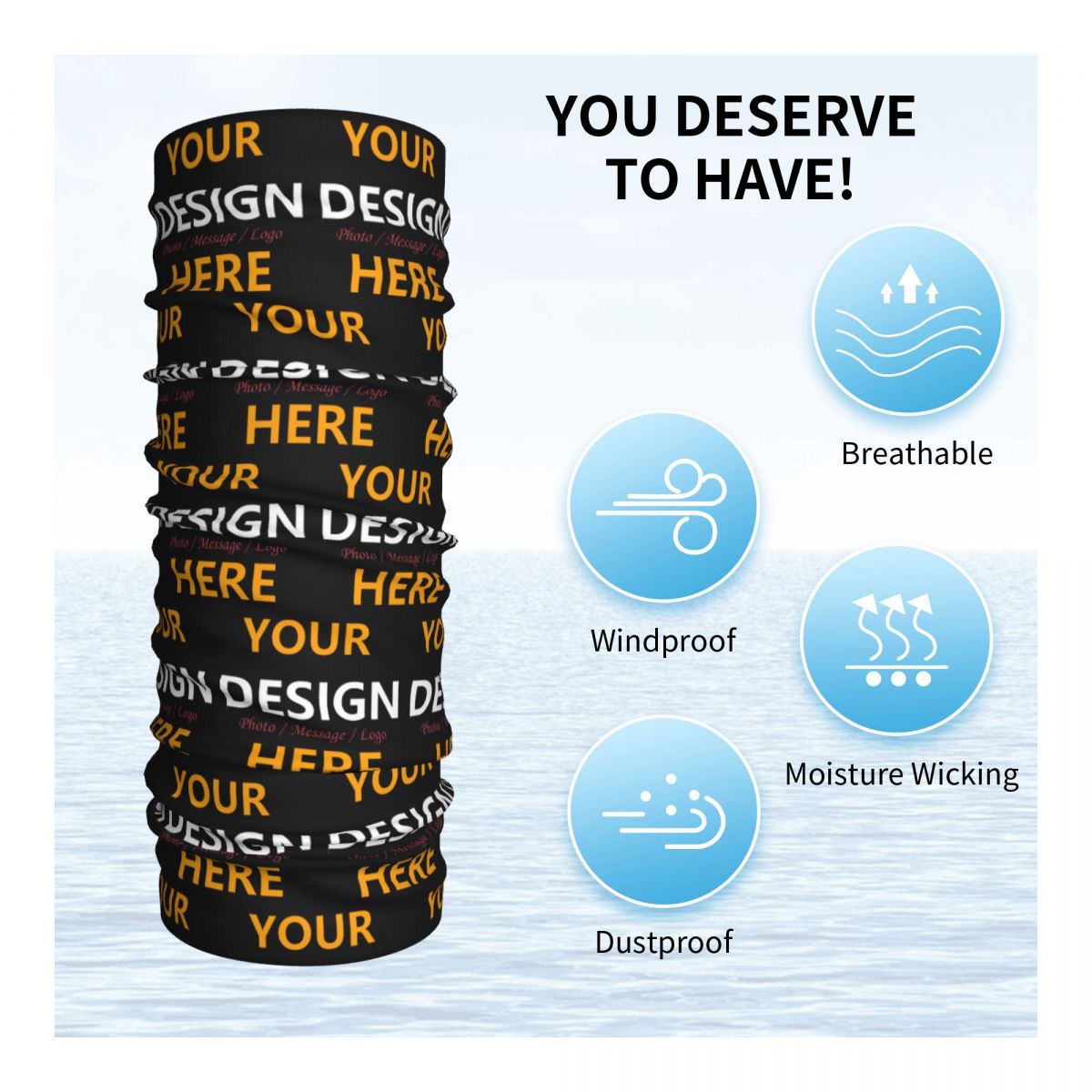 Custom Your Design Here Bandan - Neck Warmer Tube recensione e prezzo