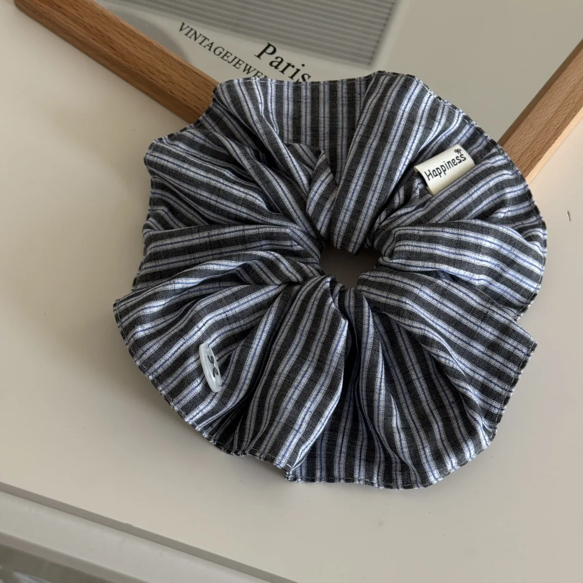 Blue Solid Color Silk Hair Ban - Silk Tie Striped recensione e prezzo