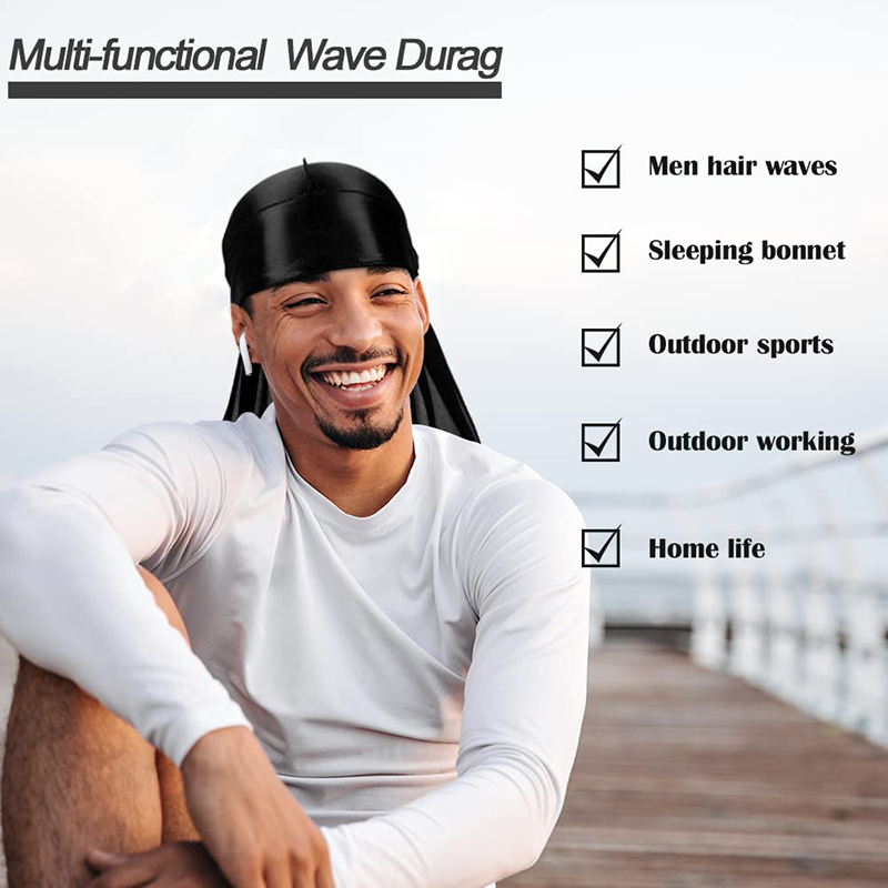 2PCS/LOT Unisex Men Satin Dura - Bandana Doo Rag recensione e prezzo