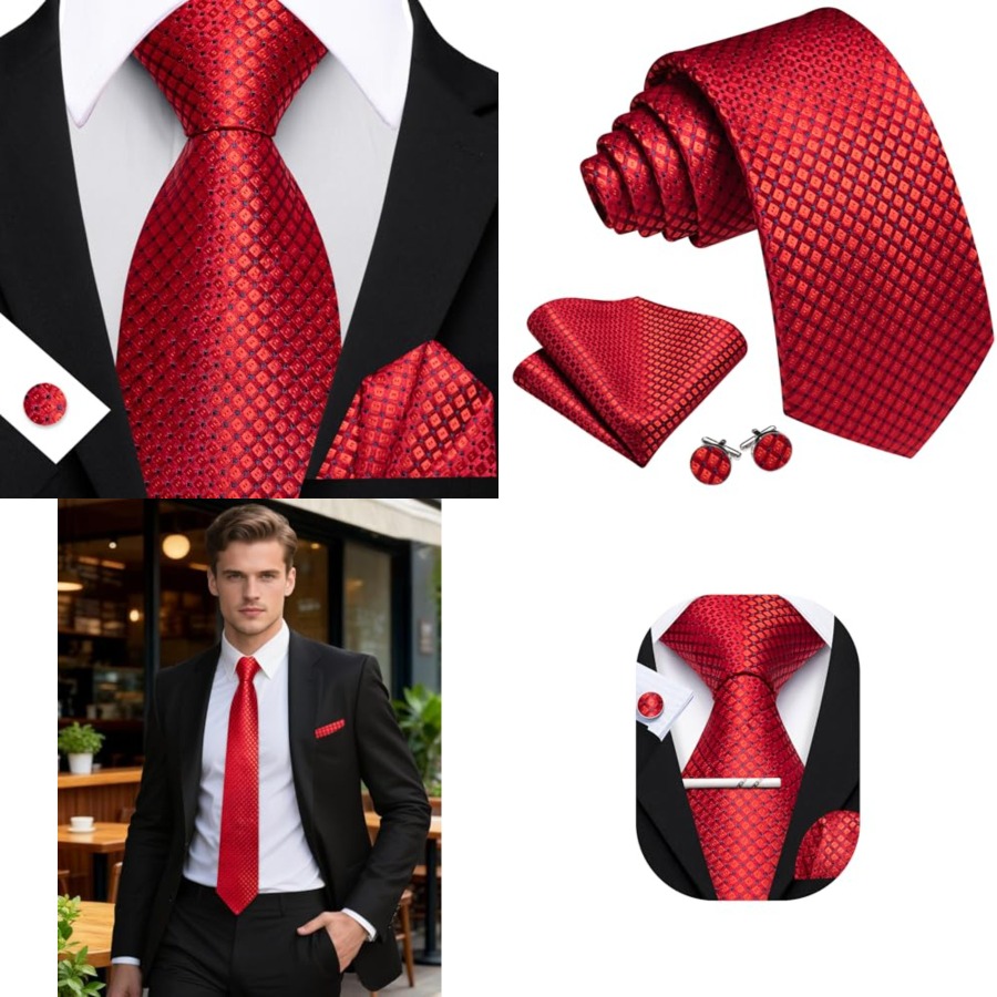 Men Plaid/Striped Ties Set Sil - Silk Tie Striped recensione e prezzo