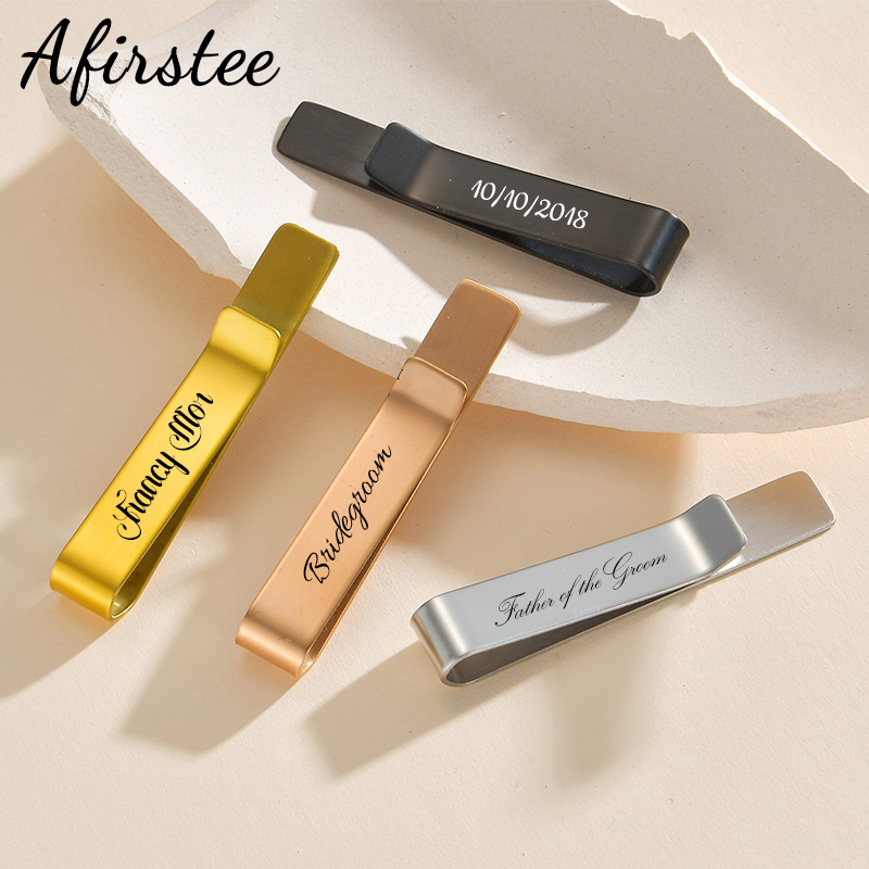 Afirstee Stainless Steel Engra - Tie Bar Set Gift recensione e prezzo