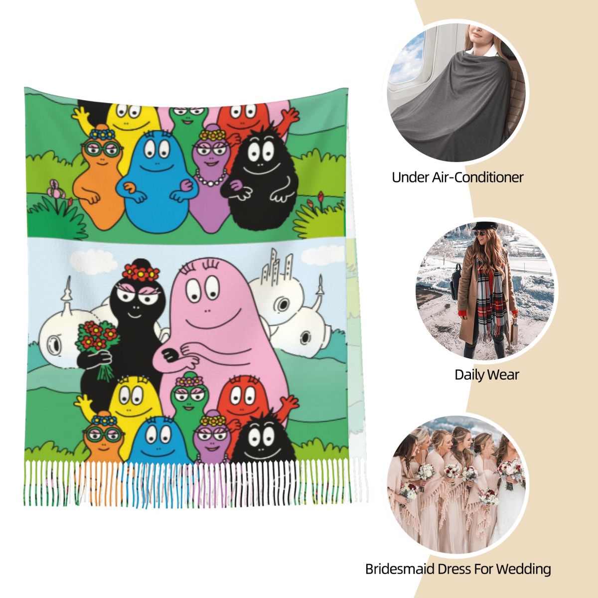 Les Barbapapa Family Shawls Wr - Pashmina Wrap Large recensione e prezzo