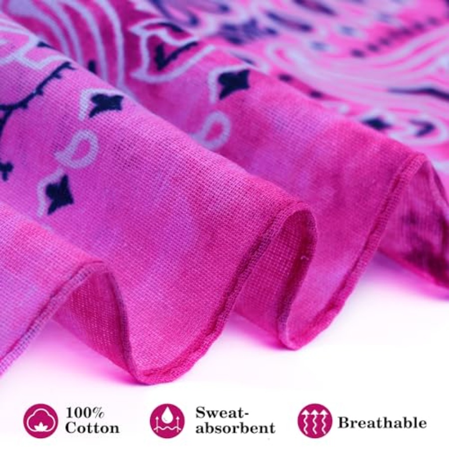 URATOT 6 Pack Tie Dye Bandana  - Handkerchief Cotton Men recensione e prezzo