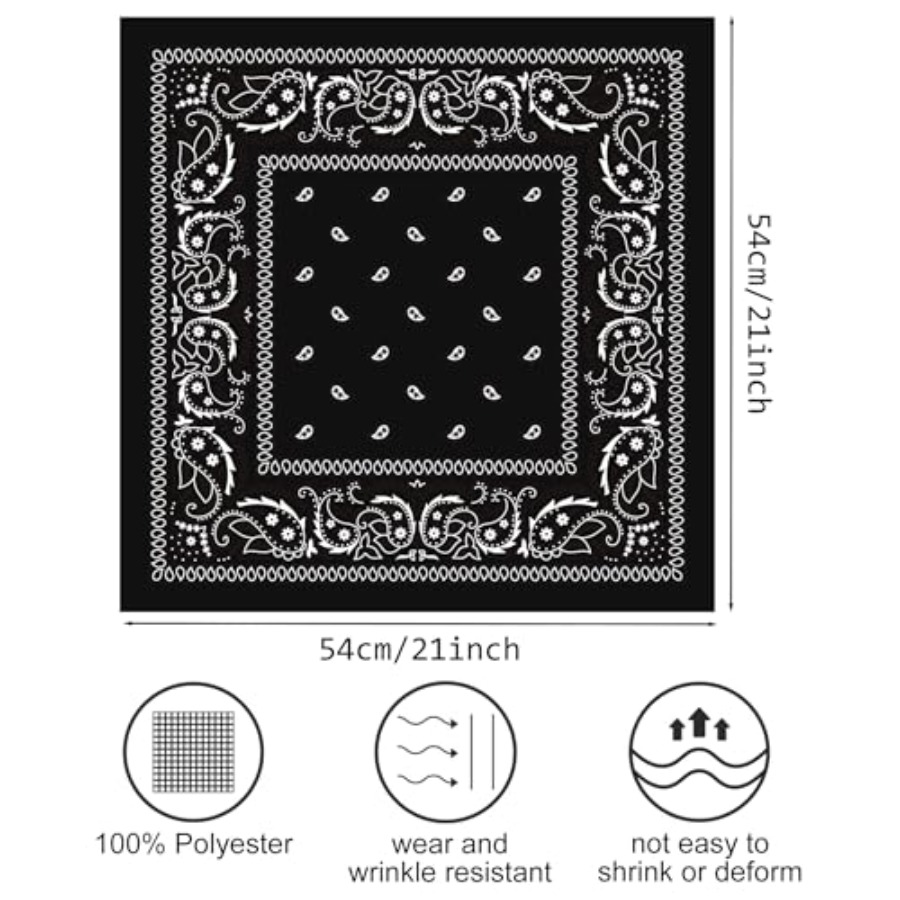 3/6/ Pack Bandanas for Women M - Handkerchief Cotton Men recensione e prezzo