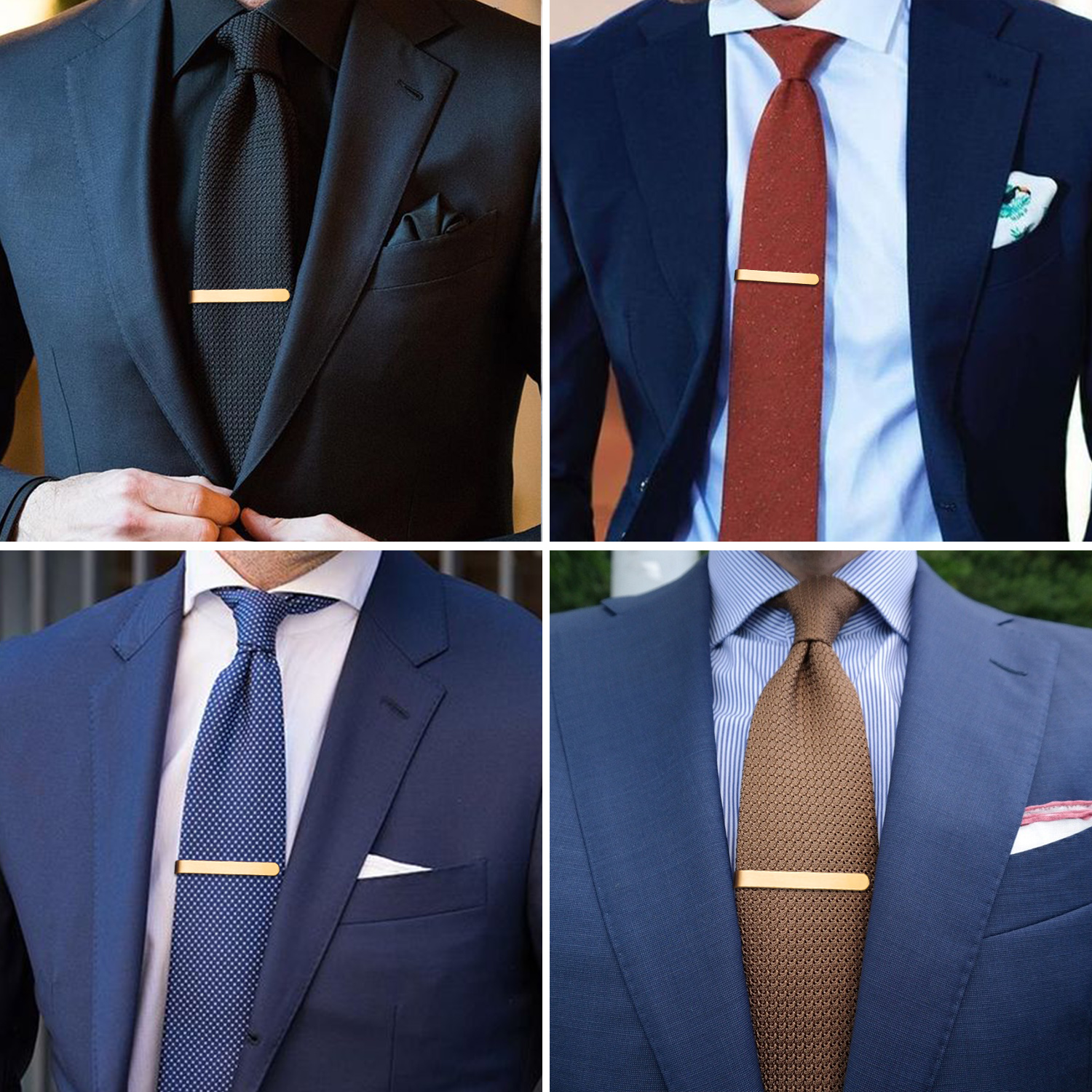 HAWSON 4pcs Skinny Tie Clip fo - Tie Bar Set Gift recensione e prezzo