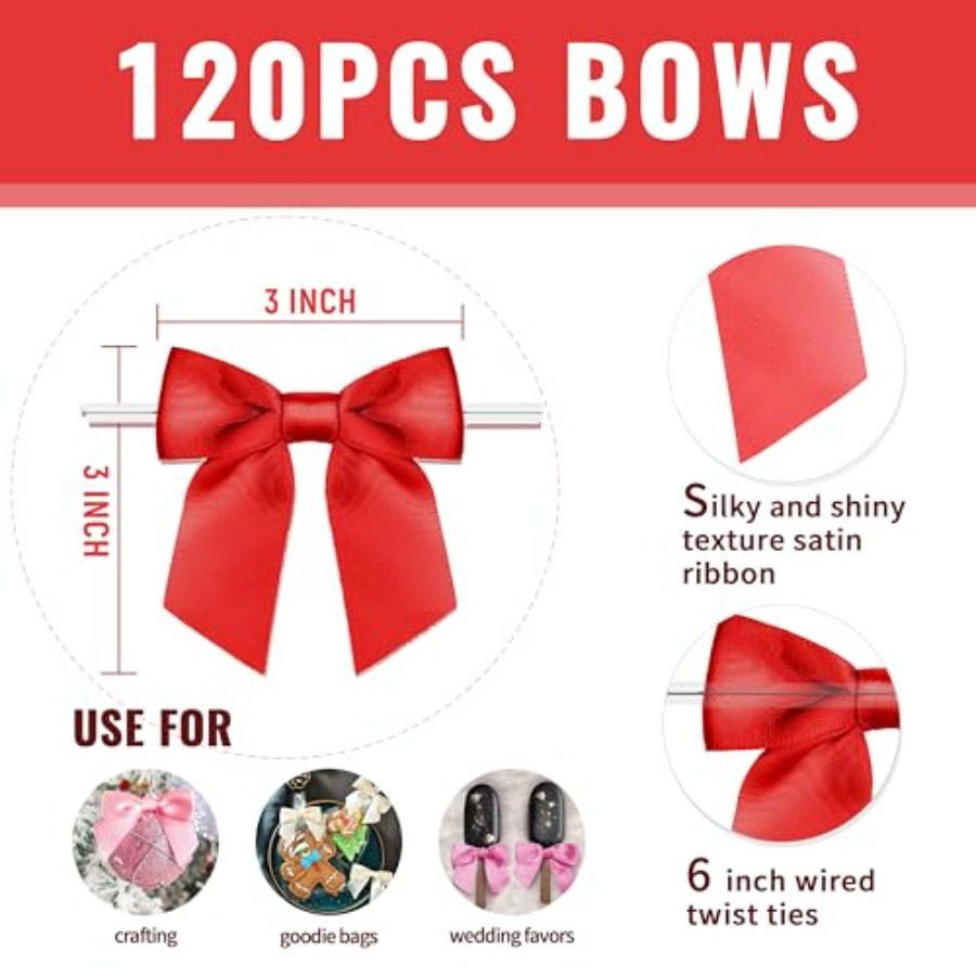 RainbowPana 120 Pack Christmas - Bow Tie Pre Tied recensione e prezzo