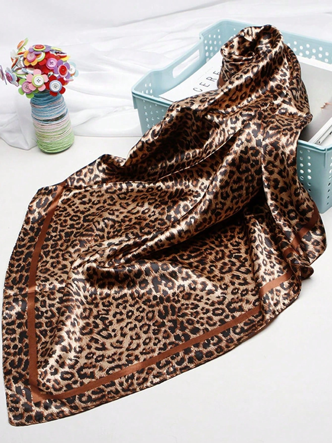 90cm Leopard Print Neckerchief - Face Scarf Mask recensione e prezzo