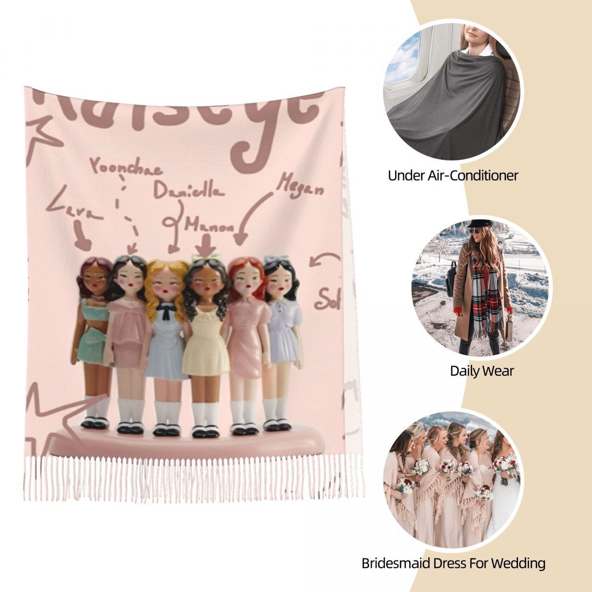 Katseye Kpop Idol Shawl Wrap W - Pashmina Wrap Large recensione e prezzo