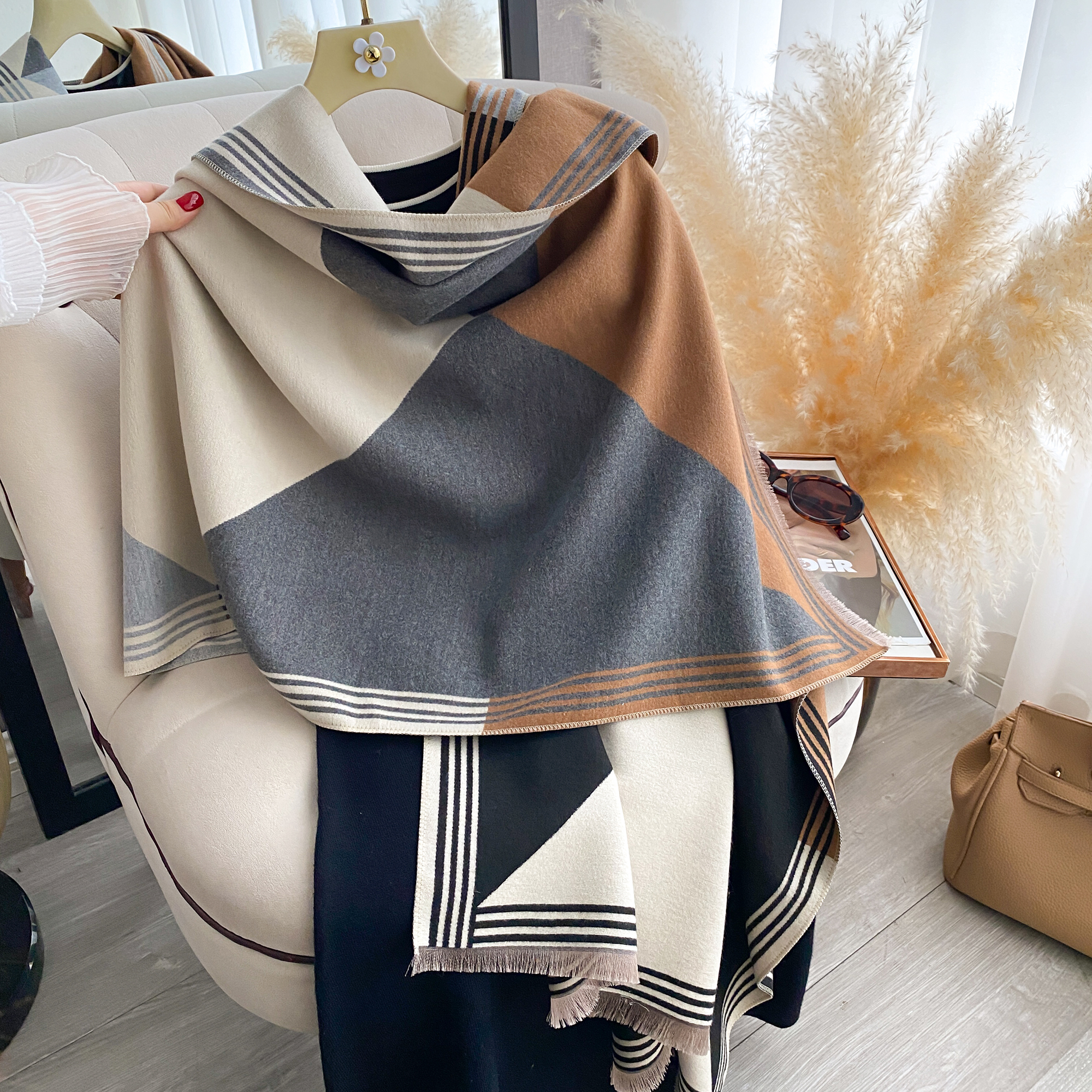 2025 Luxury Winter Cashmere Sc - Woven Scarf Blanket recensione e prezzo