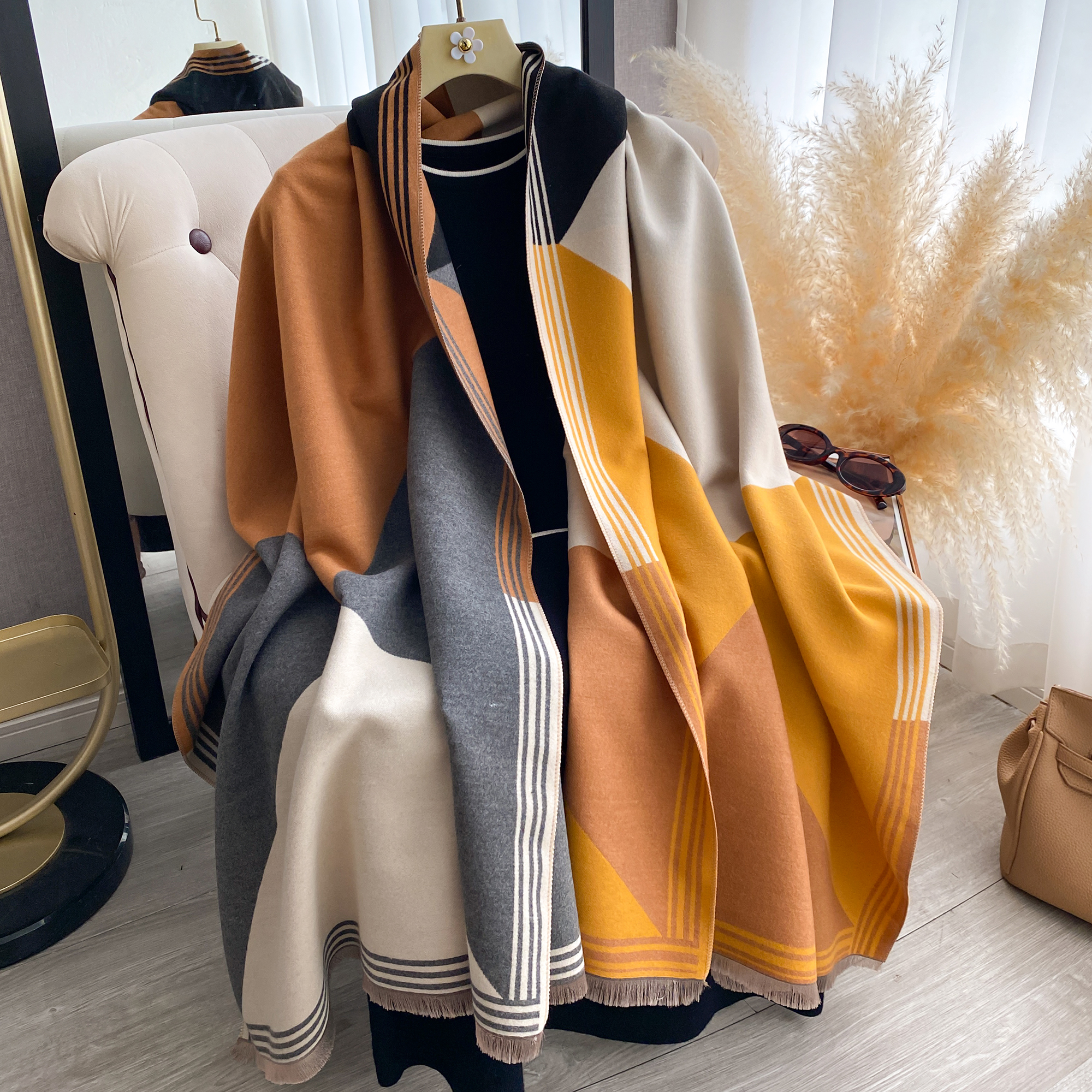 2025 Luxury Winter Cashmere Sc - Woven Scarf Blanket recensione e prezzo