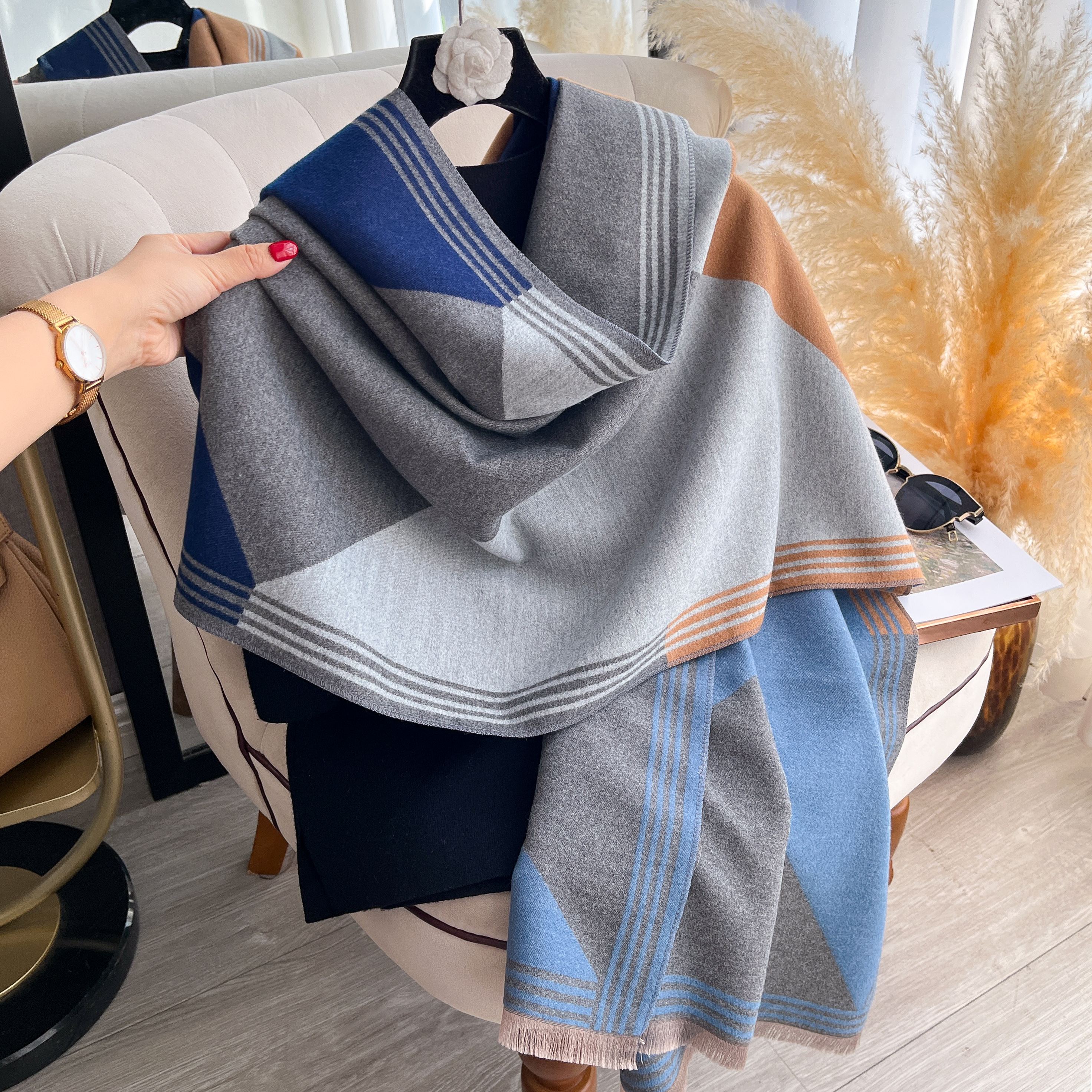 2025 Luxury Winter Cashmere Sc - Woven Scarf Blanket recensione e prezzo