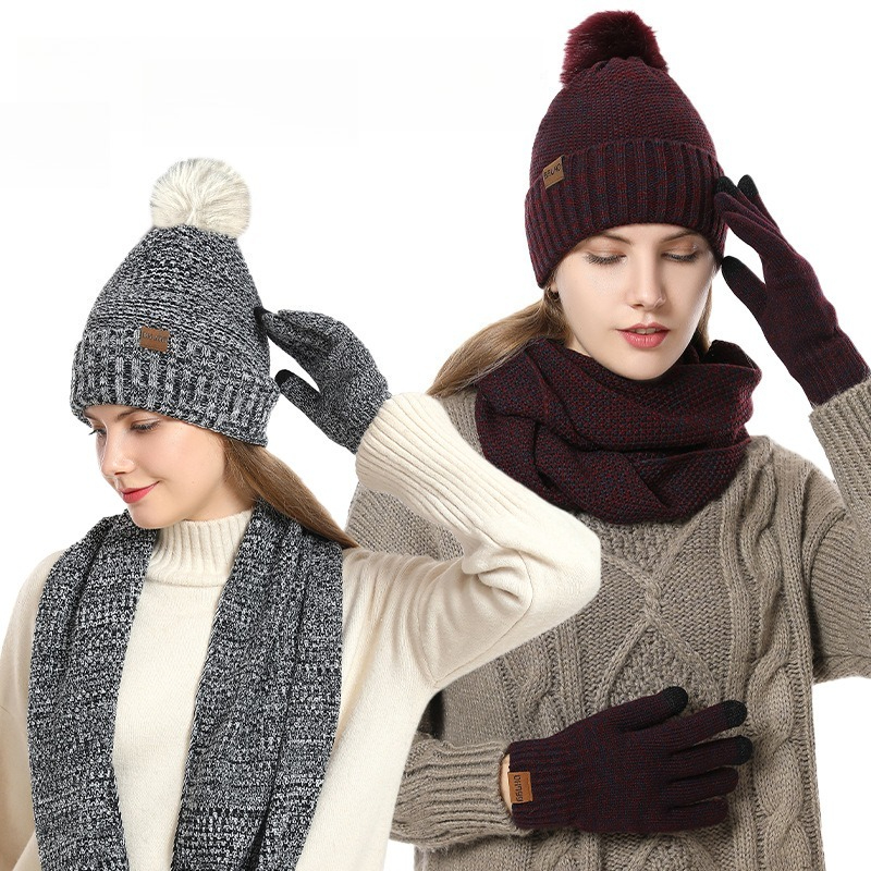 Women Winter 3Pcs Fleece Lined - Infinity Scarf Knit recensione e prezzo