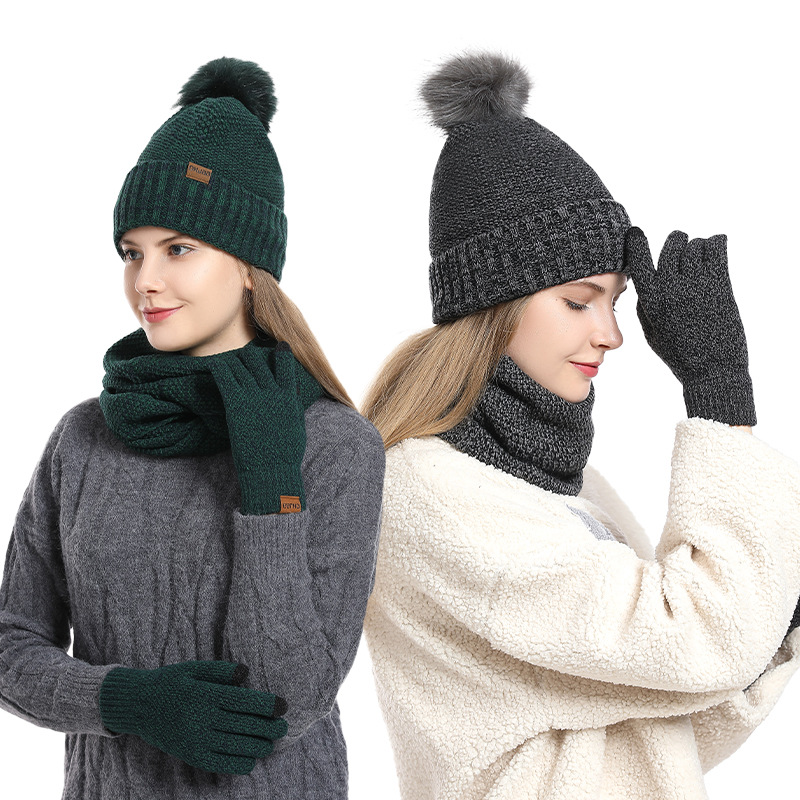 Women Winter 3Pcs Fleece Lined - Infinity Scarf Knit recensione e prezzo