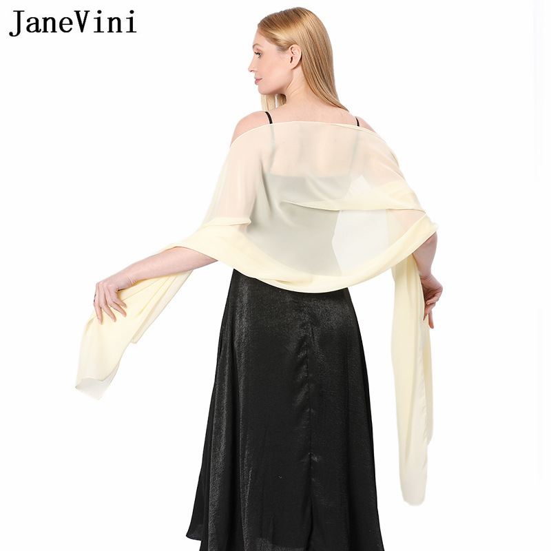 JaneVini Elegant Pink Chiffon  - Stole Wedding Shawl recensione e prezzo