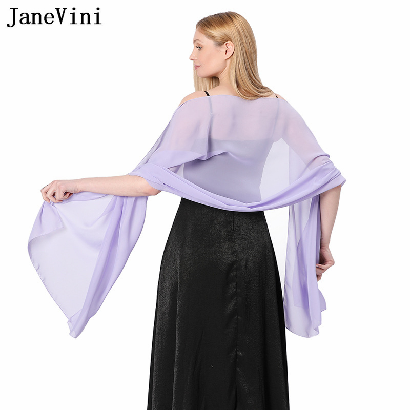 JaneVini Elegant Pink Chiffon  - Stole Wedding Shawl recensione e prezzo