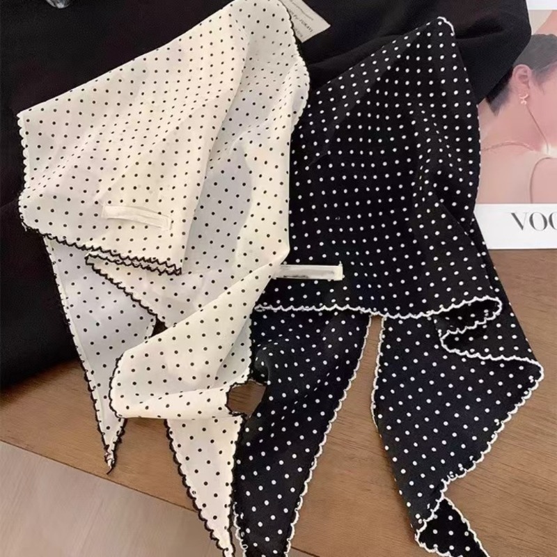 Black White Polka Dot Scarf fo - Ascot Neck Scarf recensione e prezzo