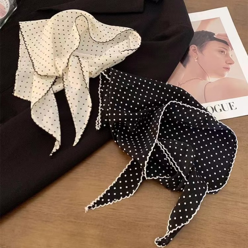 Black White Polka Dot Scarf fo - Ascot Neck Scarf recensione e prezzo