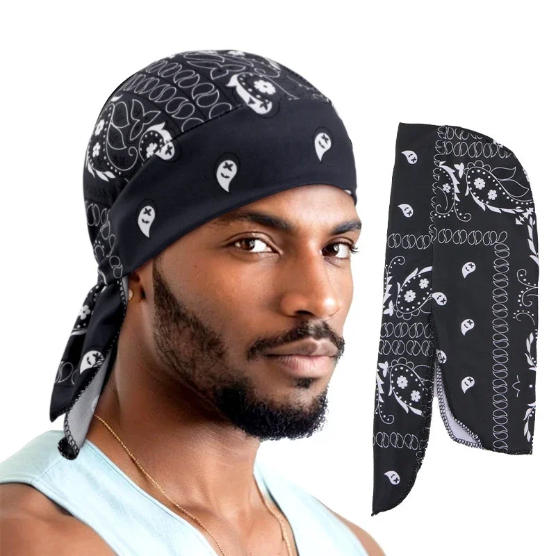 New Men Women Print Durag Du-R - Bandana Doo Rag recensione e prezzo