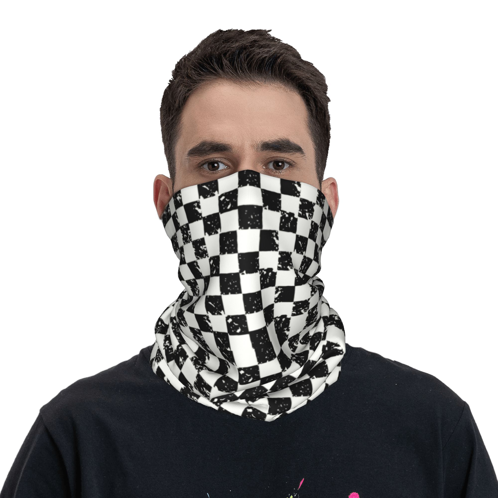Custom Retro Checkered Flag Wi - Neck Warmer Tube recensione e prezzo