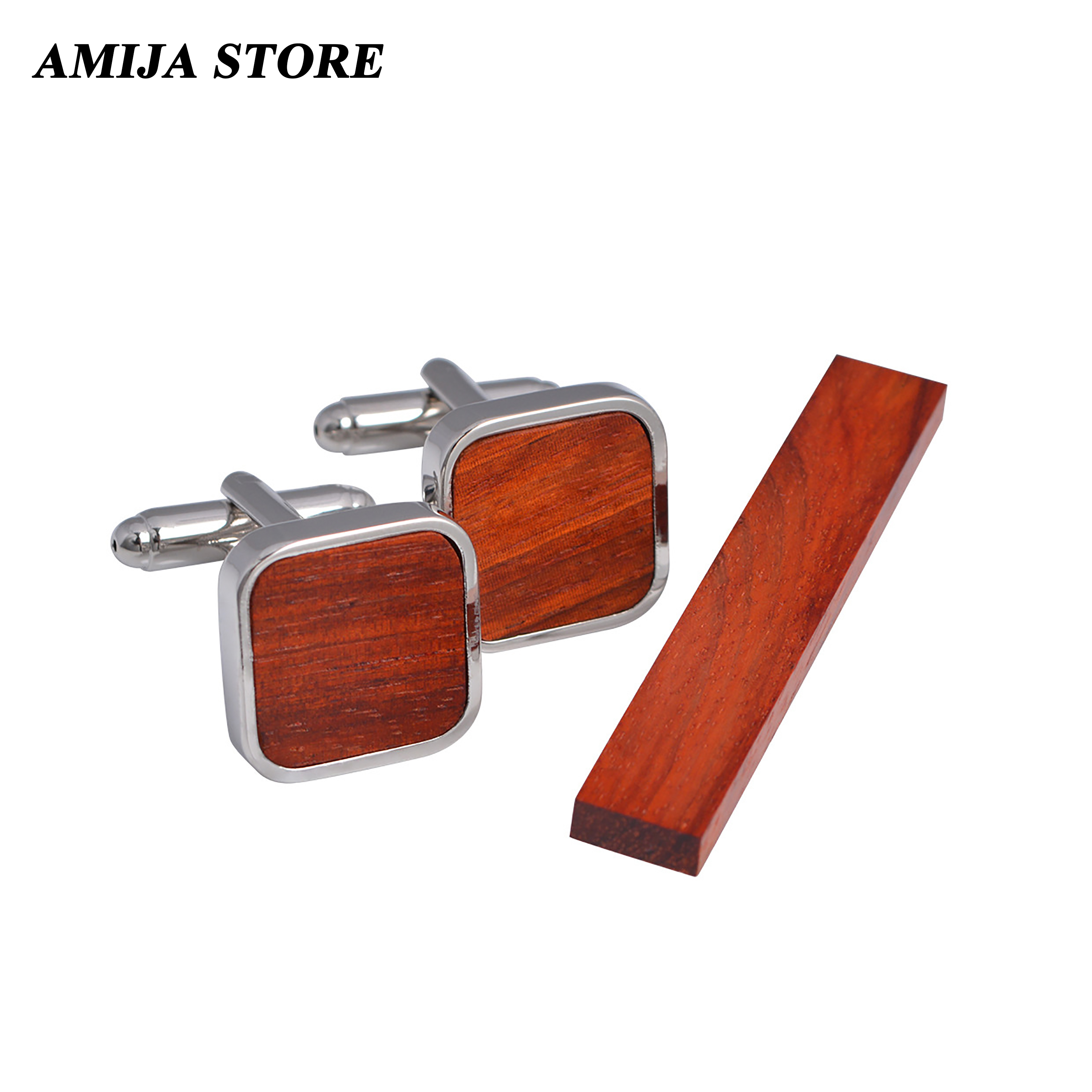 High Quality Wooden Cufflinks  - Tie Bar Set Gift recensione e prezzo