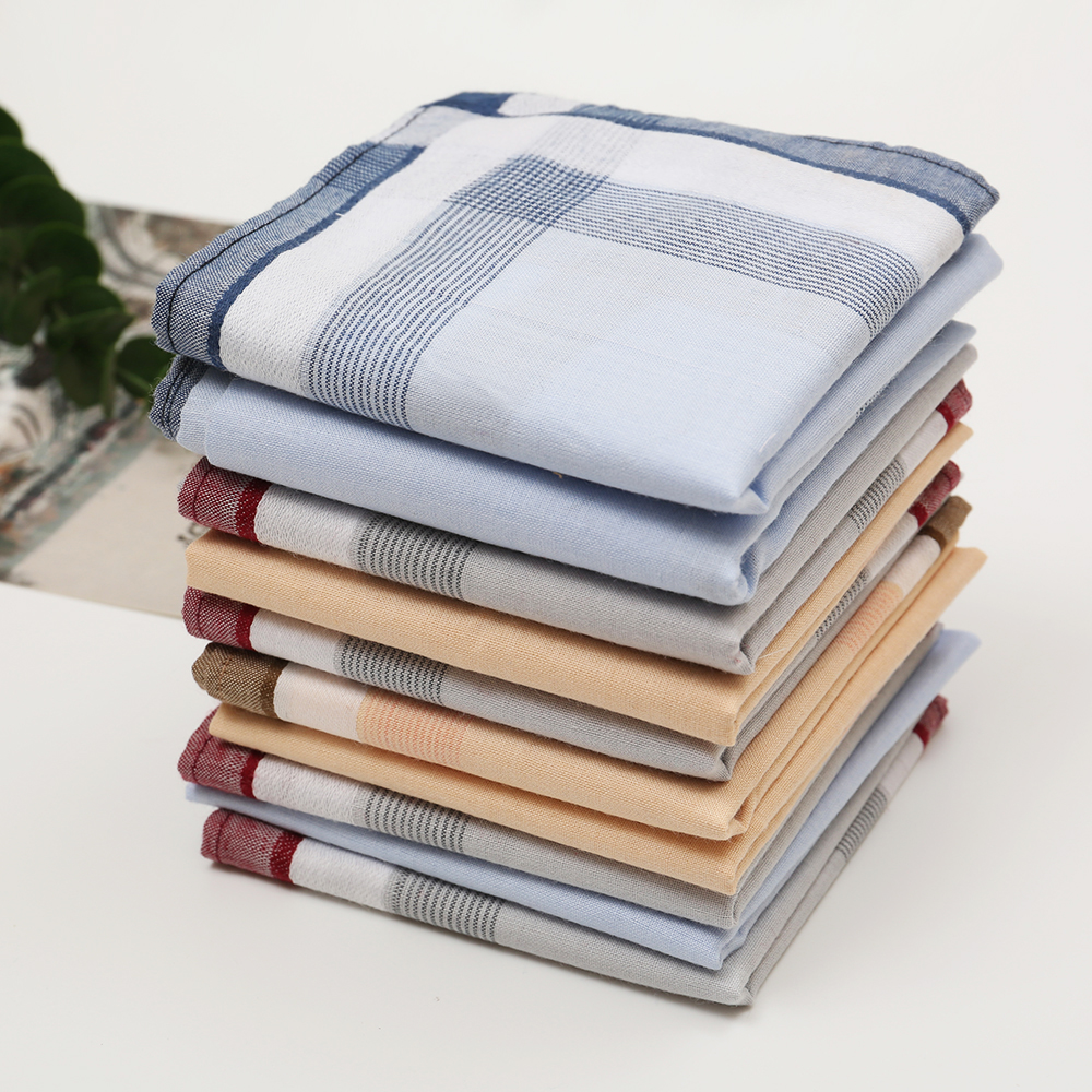Men's Pure Cotton Yarn-Dyed Ha - Handkerchief Cotton Men recensione e prezzo