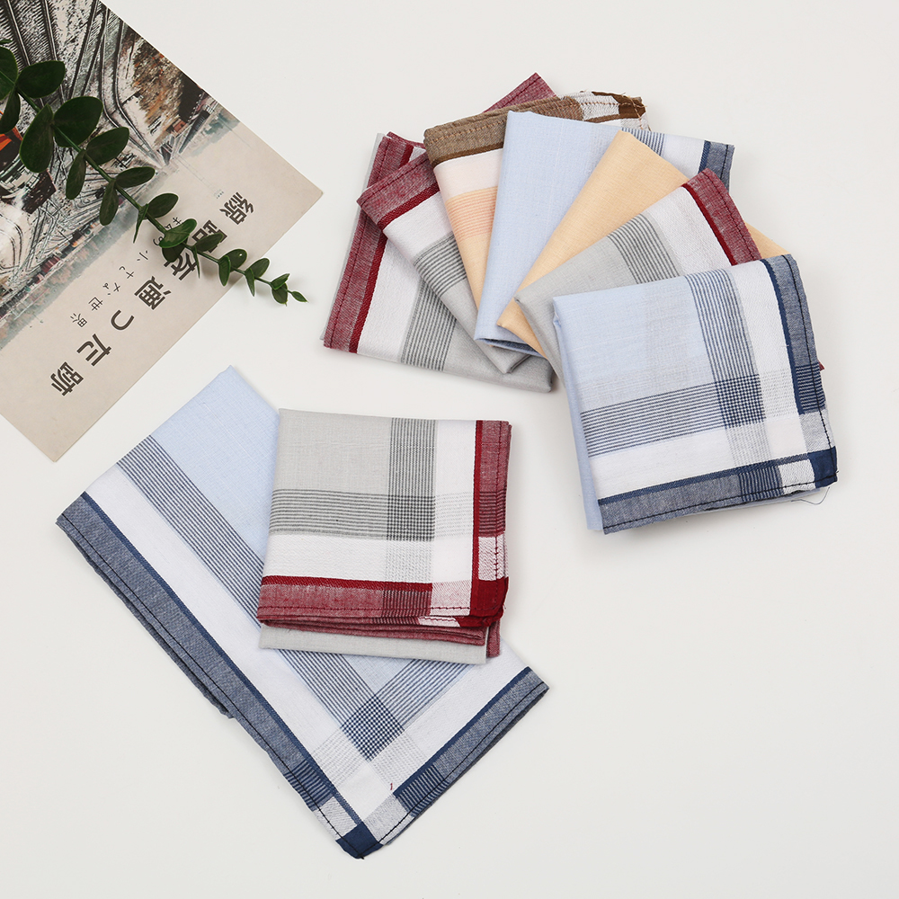 Men's Pure Cotton Yarn-Dyed Ha - Handkerchief Cotton Men recensione e prezzo