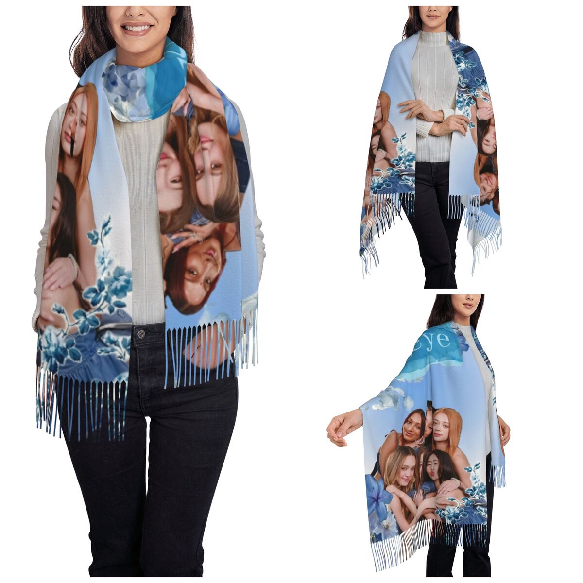 Katseye Kpop Scarf for Women W - Pashmina Wrap Large recensione e prezzo