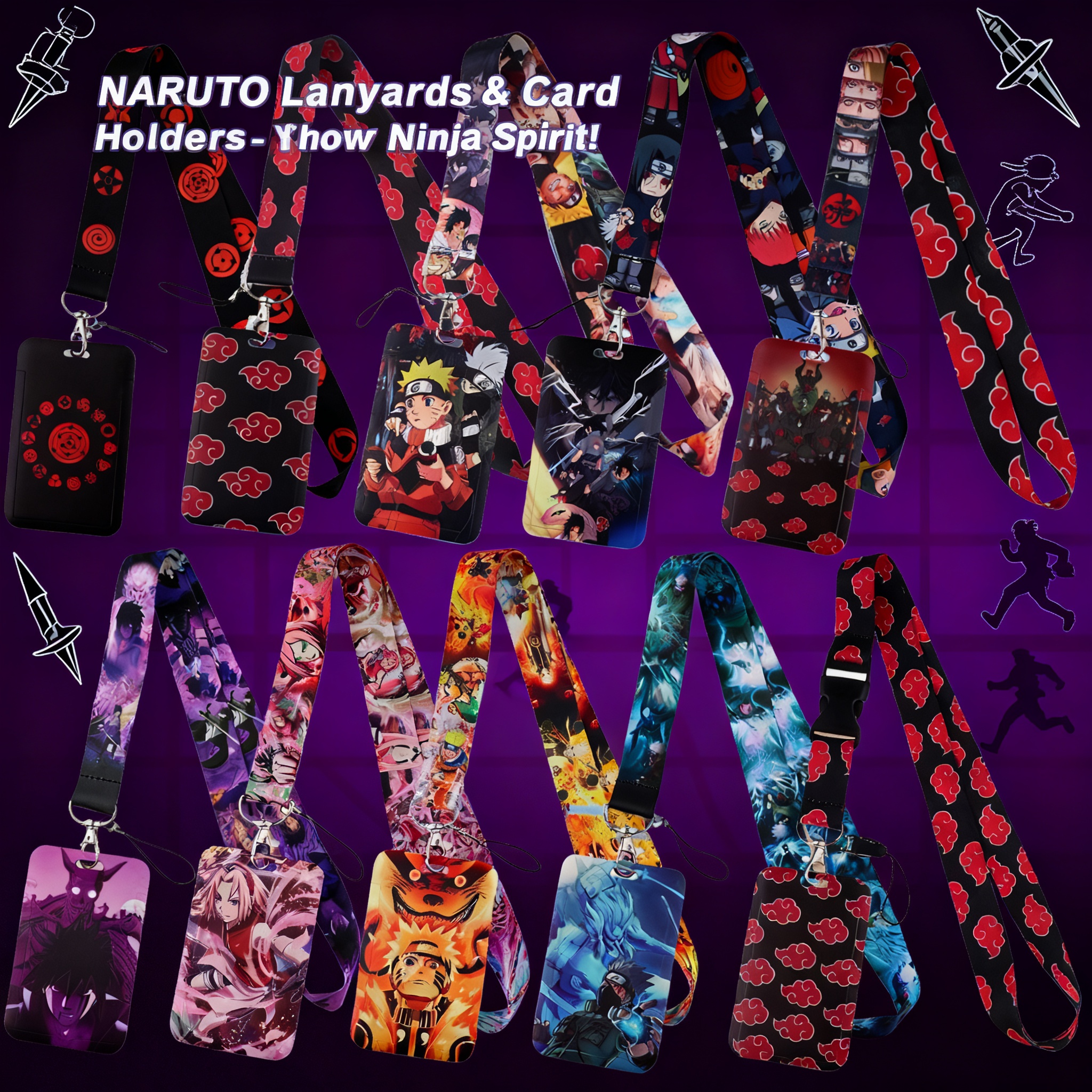 Japanese Anime Red Clouds Busi - Lanyard Badge Holder recensione e prezzo